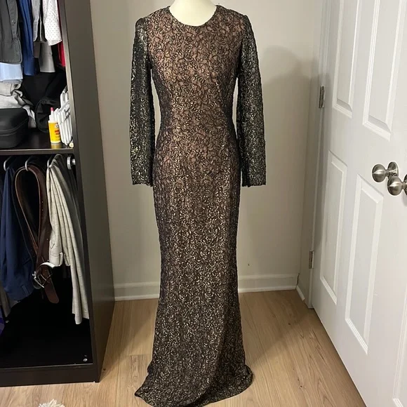 Carmen Marc Valvo Dresses | Carmen Marc Valvo Long Sleeved Lace Dress | Color: Black/Gold | Size: 6 | Pm-12897484's Closet Carmen Marc Valvo Dresses | Carmen Marc Valvo Long Sleeved Lace Dress | Color: Black/Gold | Size: 6 | Pm-12897484's Closet